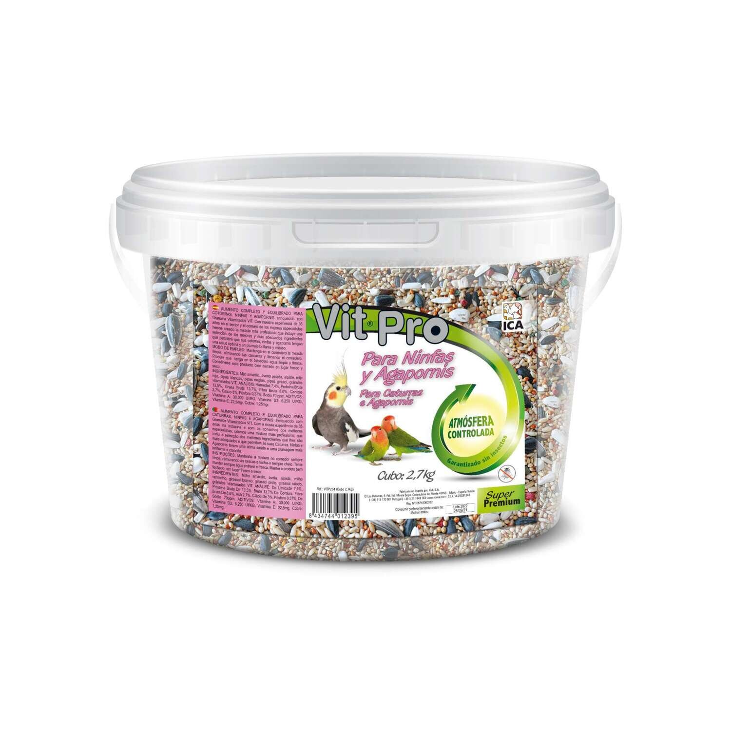 Alimento para Cotorras Vit Pro en cubo  2,7 kg