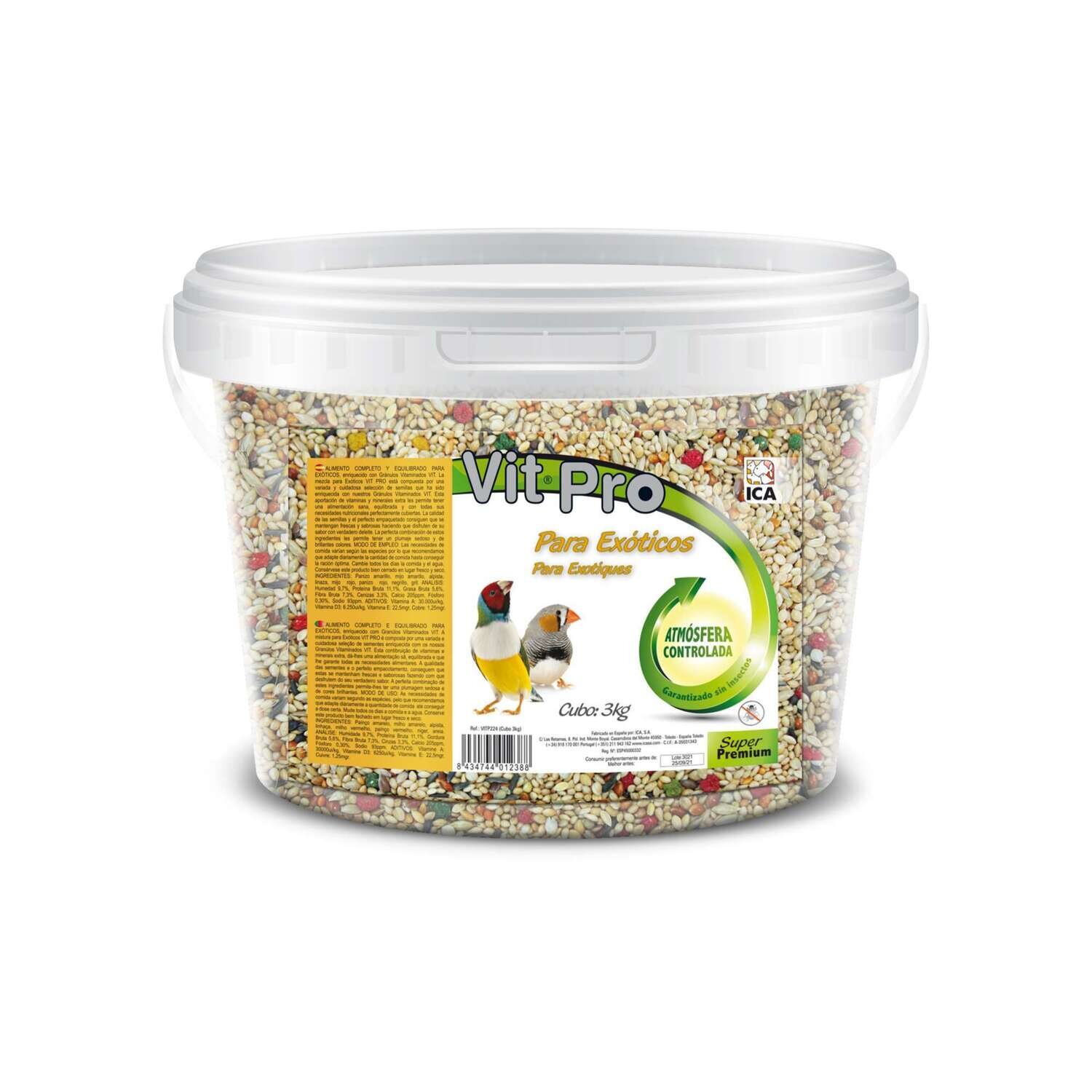 Alimento para Ex�ticos Vit Pro en cubo  3 kg