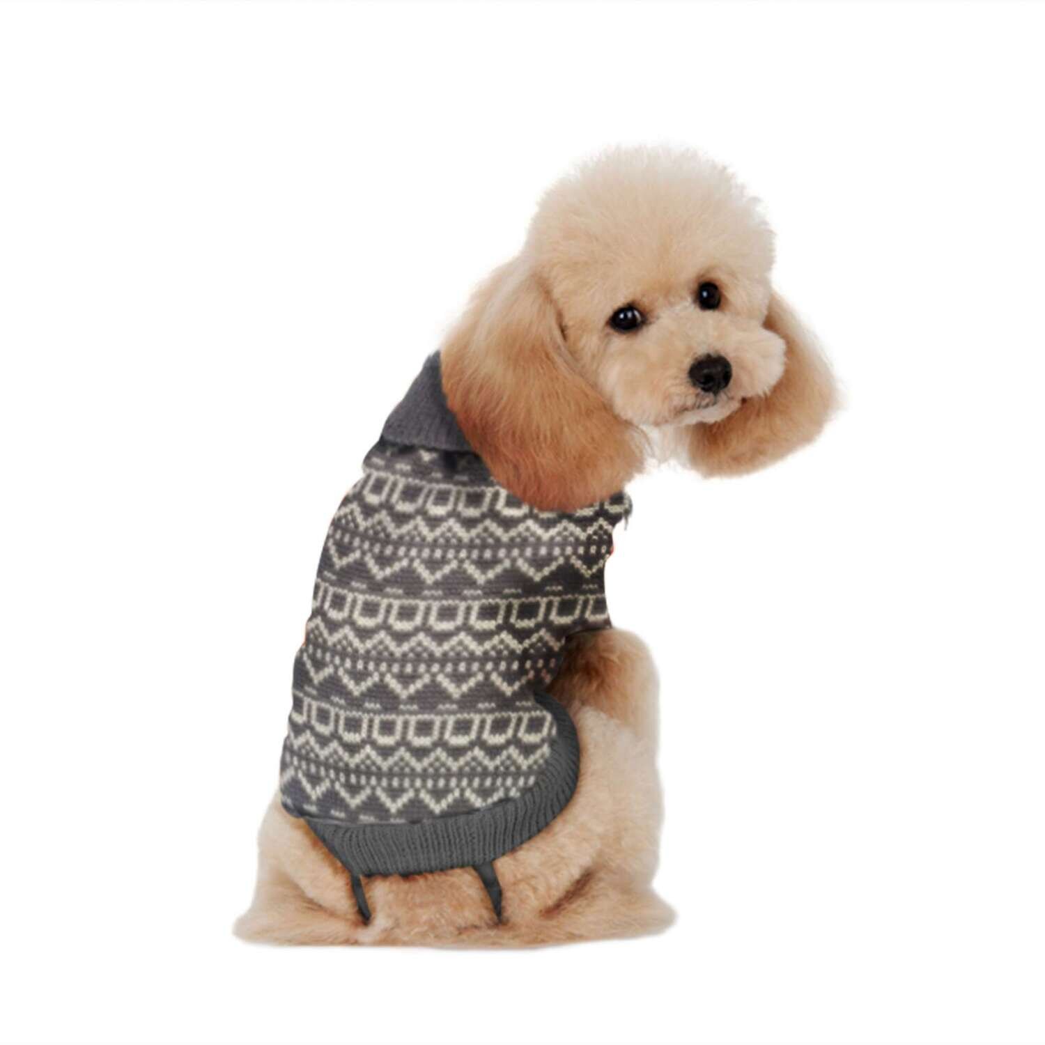 Jersey de punto chevron gris de ALPHA DOG 20 cm