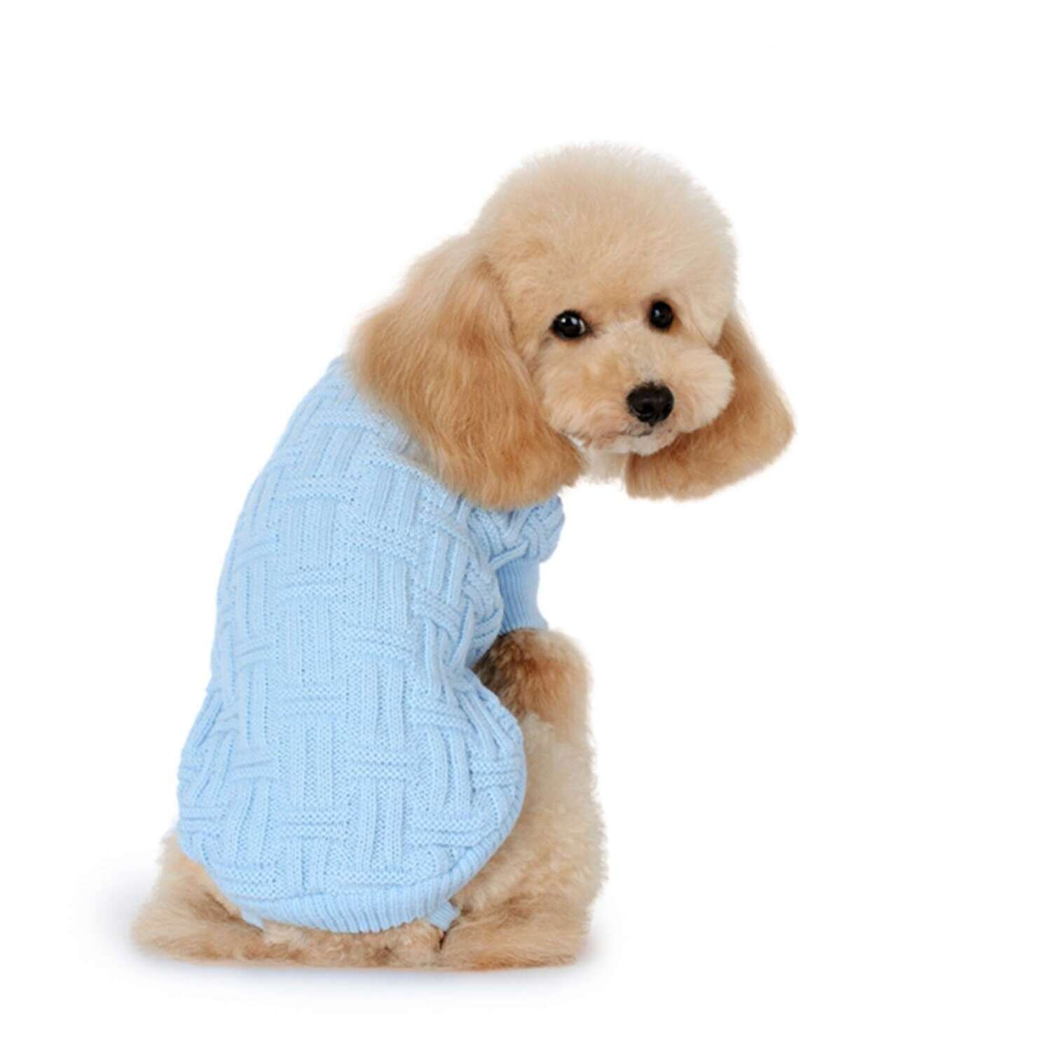 Jersey de punto con trama celeste de ALPHA DOG 35 cm