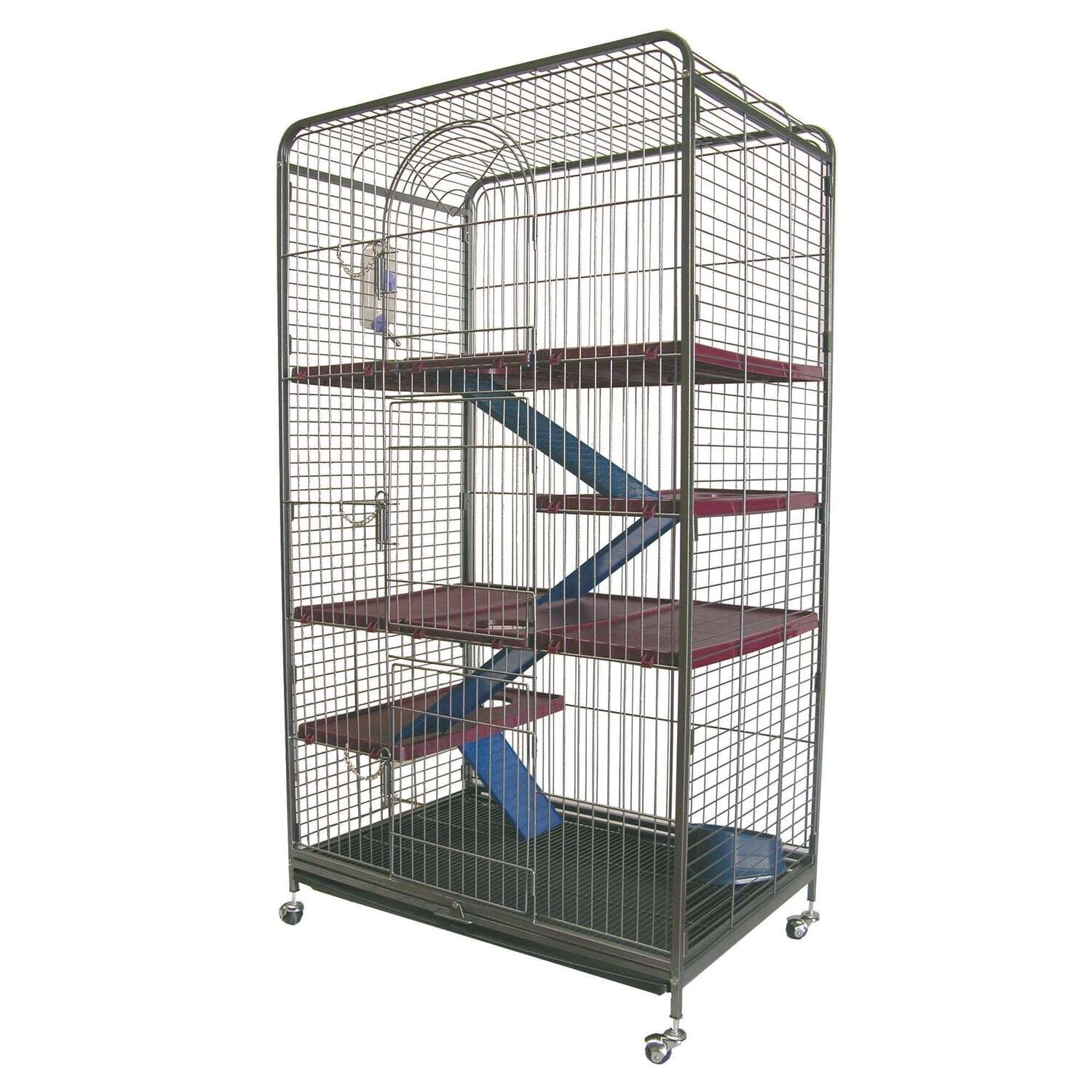 Jaula para hurones, chinchillas y otros roedores 79x52x140 cm