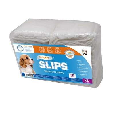 Pa�ales Doggy Slips  20 unidades Cintura 33-40,6 cm Largo 34 cm