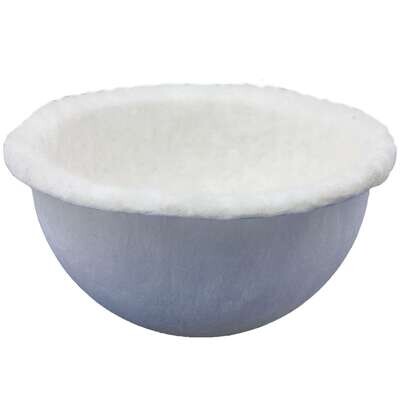 Nido de fieltro blanco para p�jaros peque�os 9,5 cm
