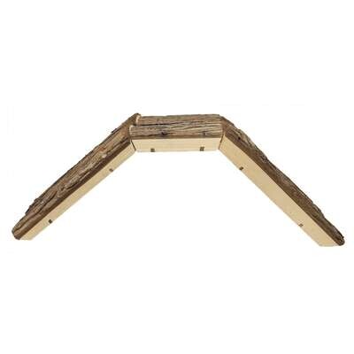 Accesorio de recreo paso elevado natural r�stico para roedores 63x15x18 cm