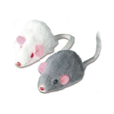 Juguete de piel con forma de rat�n para gatos