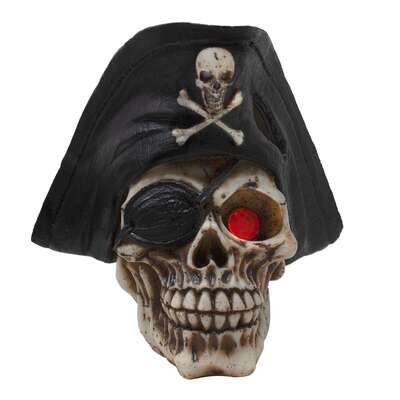 Ornamento calavera pirata 13,5x12x12,5 cm