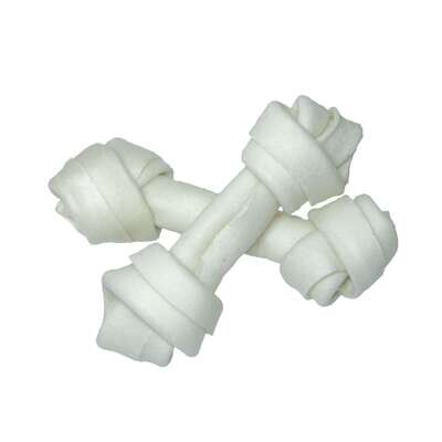 Hueso blanco de piel con nudo 2 cm