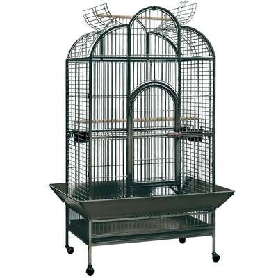 Jaula HOUSE gris forja para loros 111x81,6x175 cm
