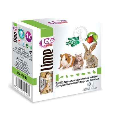 Masticable, bloque mineral de manzana para roedores "LOLO"
