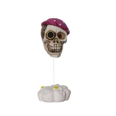 Ornamento calavera flotante con gorro 6x5,2x8,5 cm