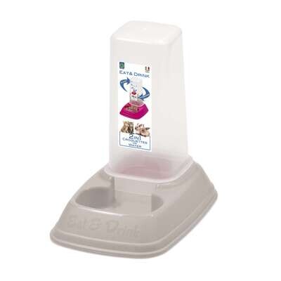 Tolva antideslizante con comedero y bebedero peque�o GP 13,5x19x20 cm