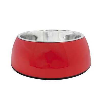Comedero de acero inoxidable Rojo Home 11 cm