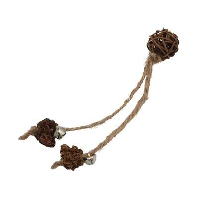 Juguete natural de matatabi con cascabeles para gatos 3,3 cm