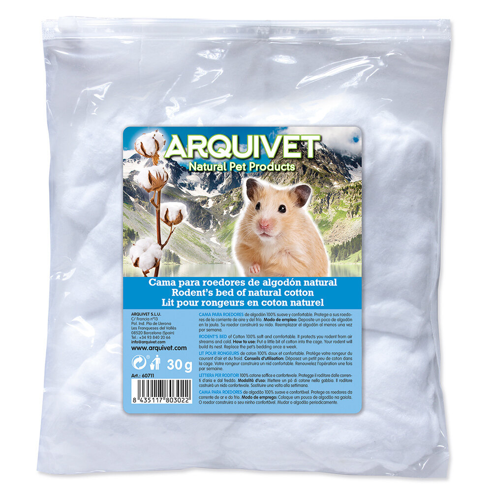 Algod�n para hamsters blanco - 30 g