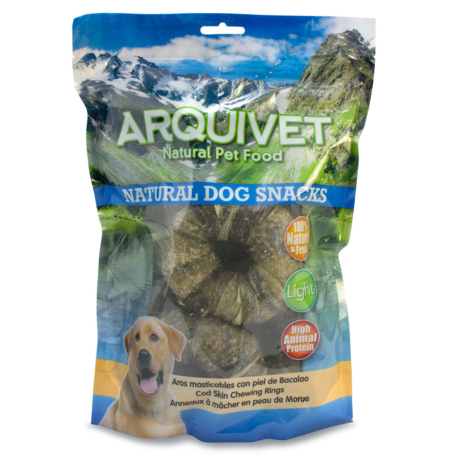 Aros masticables con Bacalao - bolsa 6 unidades