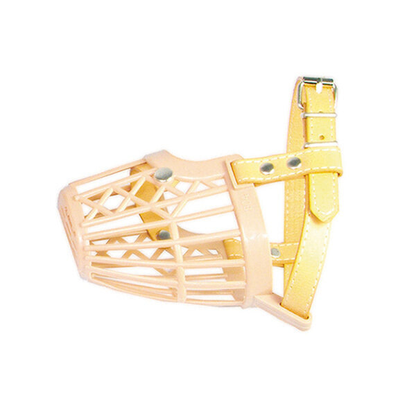 Bozal de pl�stico y piel - 4 x 5,5 x 9 cm