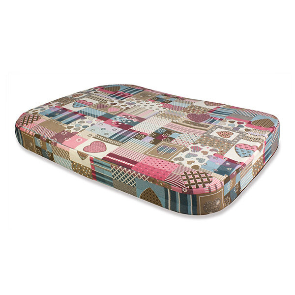 Colchoneta Corazones y rayas - 90 x 65 x 9 cm