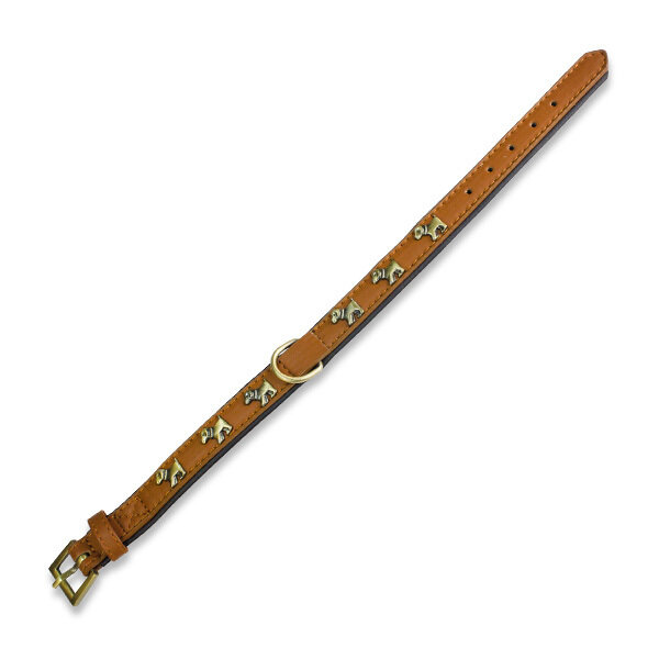 Collar piel marr�n (perro) - 2 x 45 cm