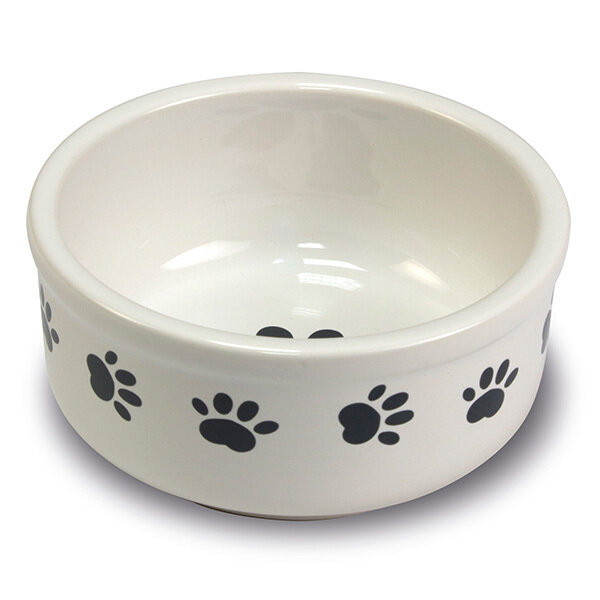 Comedero cer�mica Huellas - 15 cm