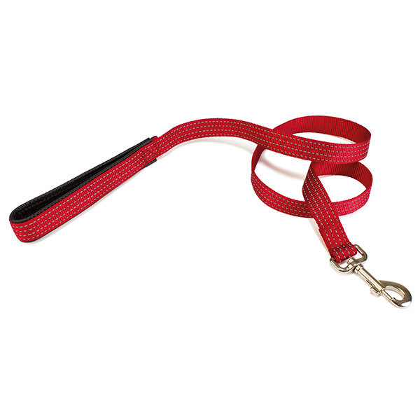 Correa nylon lisa roja - 2,5 x 120 cm