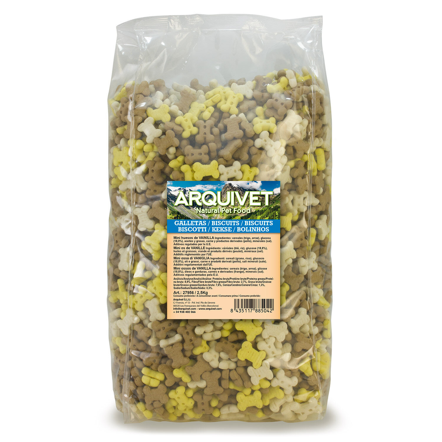 Galletas Mini huesos de vainilla 2,5 Kg