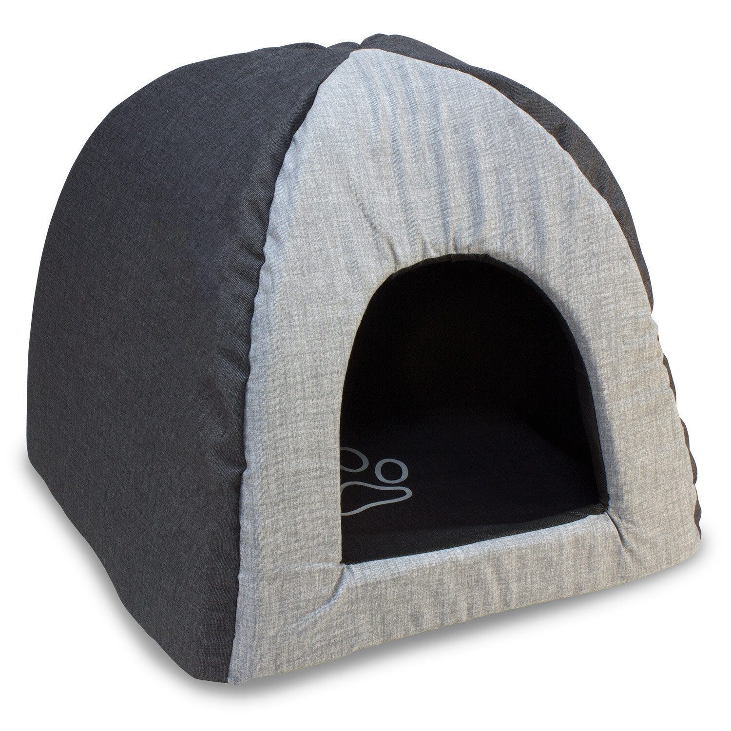 Iglu Negra y Gris con huella 45x45x40 cm