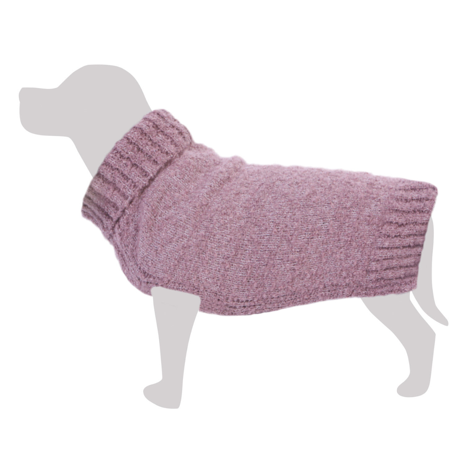 Jersey de punto trenzado rosa claro - M/30cm