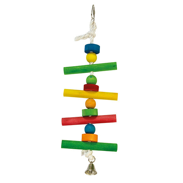 Maderas de colores, bolas y campana