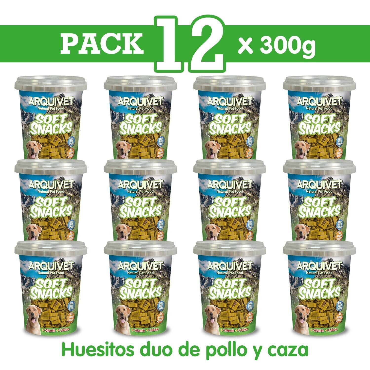 Pack 12 Huesitos duo pollo y caza 300 gr