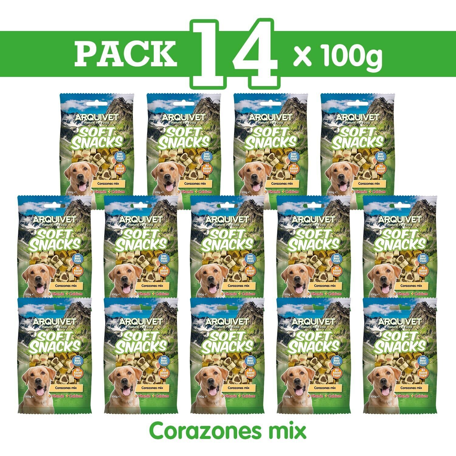 Pack 14 Corazones mix 100gr
