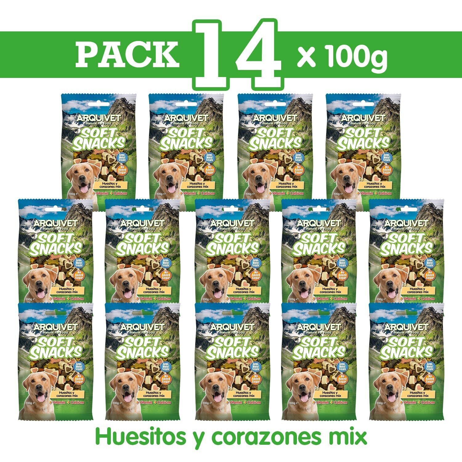 Pack 14 Huesitos y corazones mix 100gr