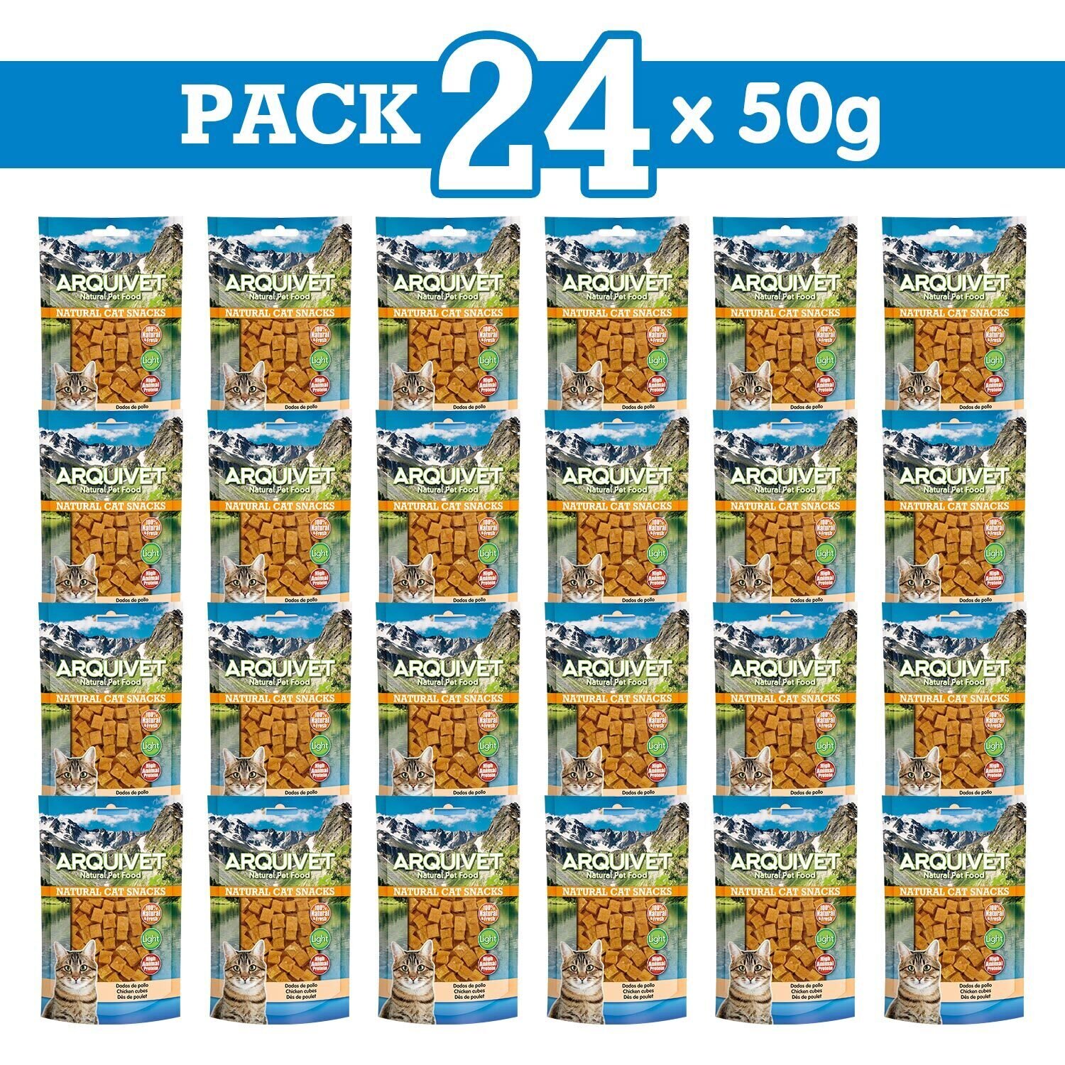 Pack 24 Dados de pollo 50g