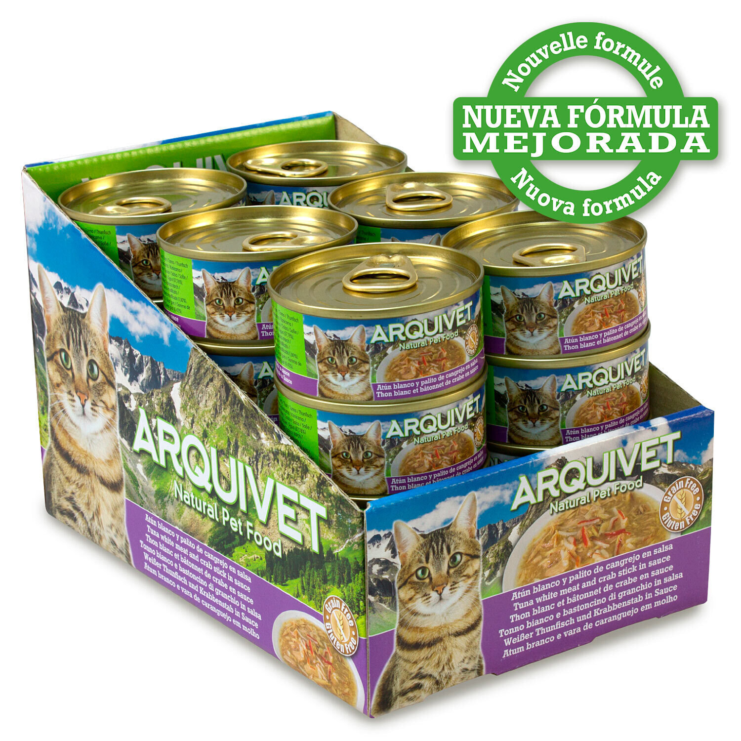 PACK 24 LATAS At�n Blanco en salsa con Palito de Cangrejo 80gr.
