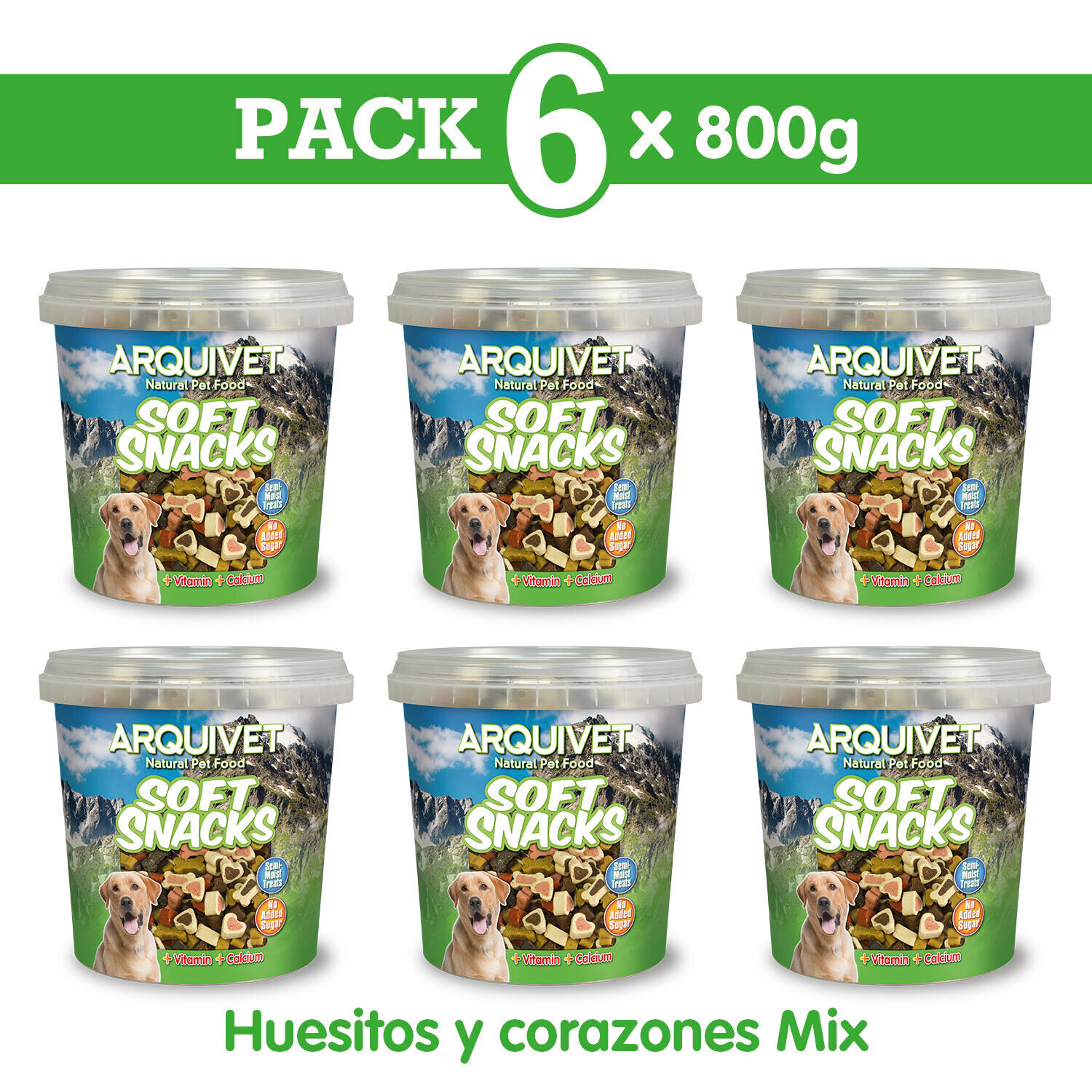 Pack  6 Huesitos y corazones mix 800 gr