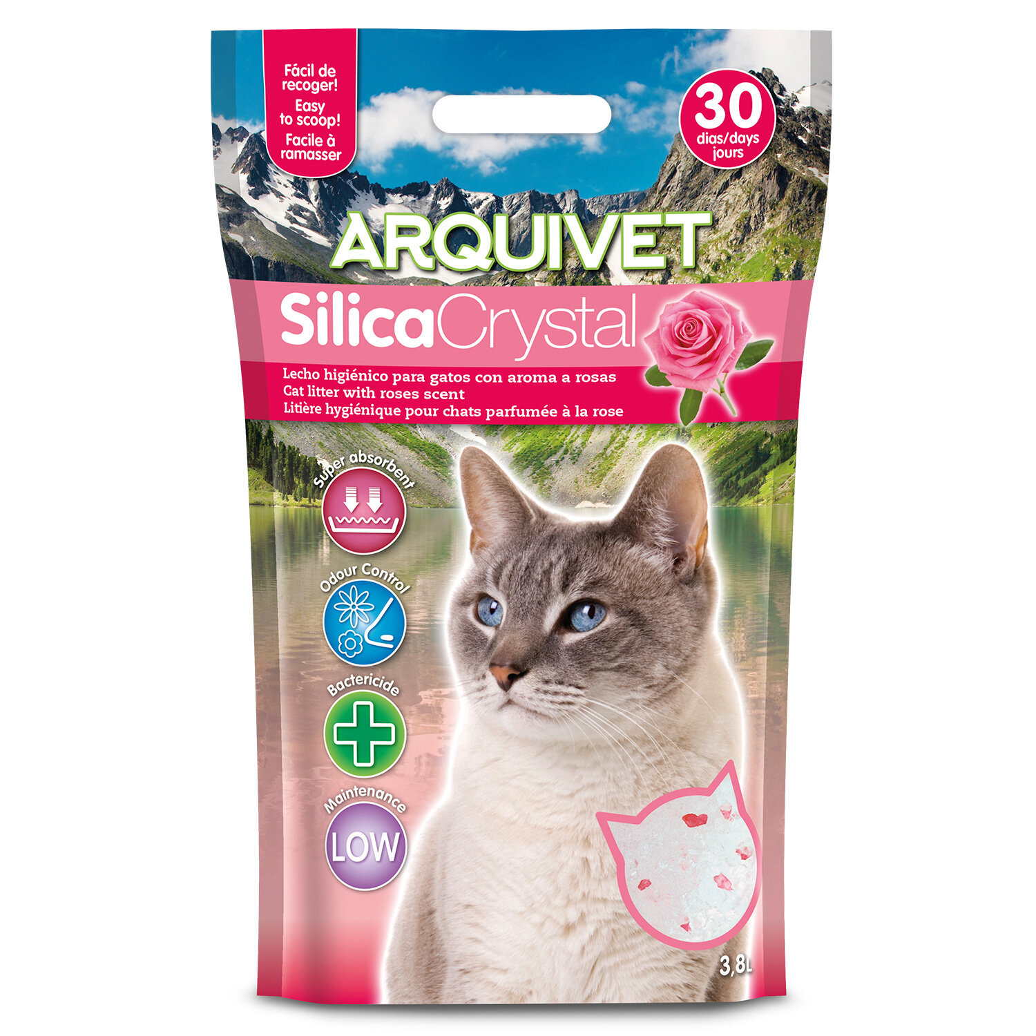 Silica Crystal aroma rosas 3,8 L