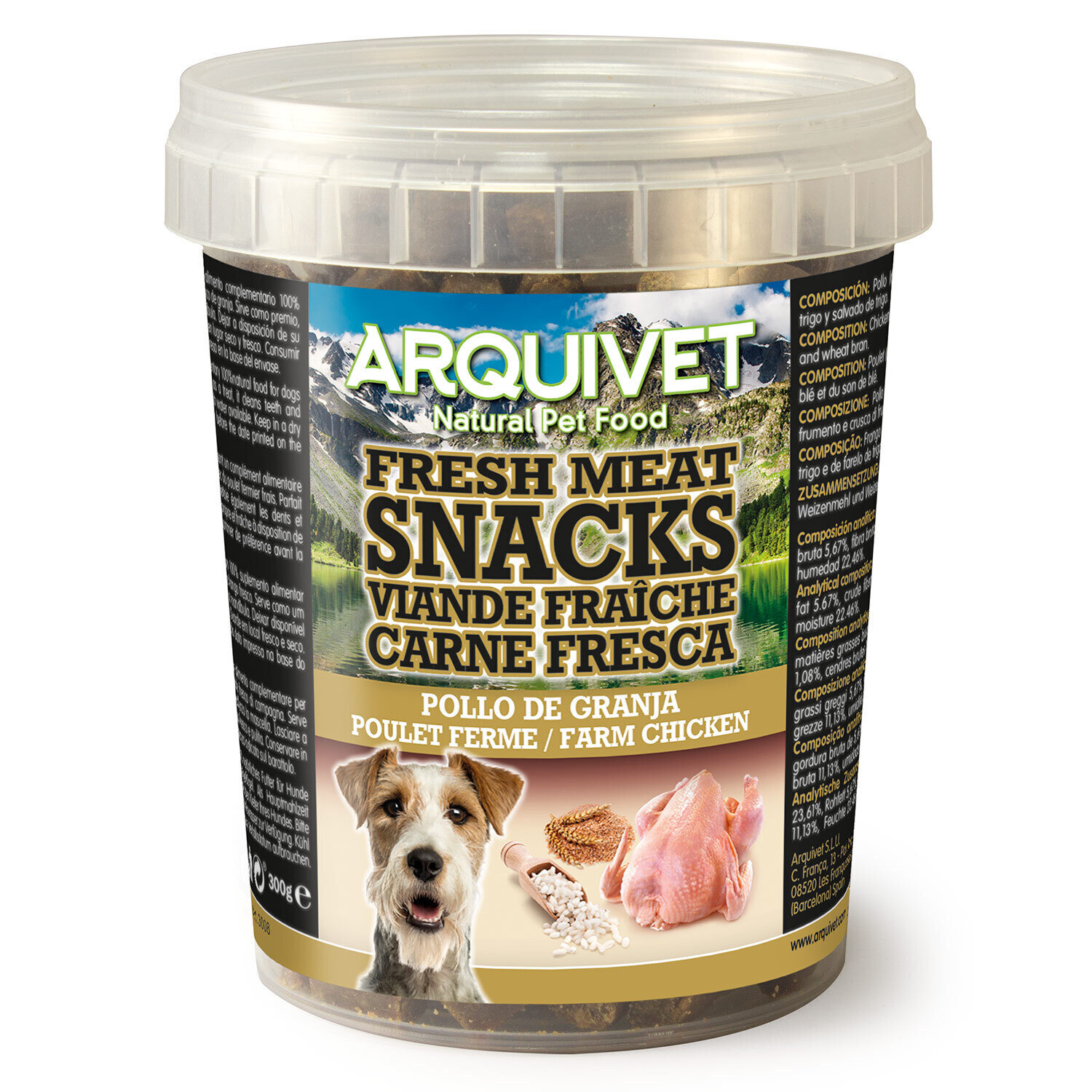 Snacks Carne fresca de pollo de granja 300 g