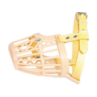 Bozal de pl�stico y piel - 8 x 13 x 18 cm