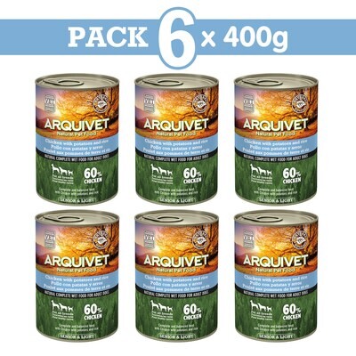 Pack 6 Pollo con patatas y arroz 400gr