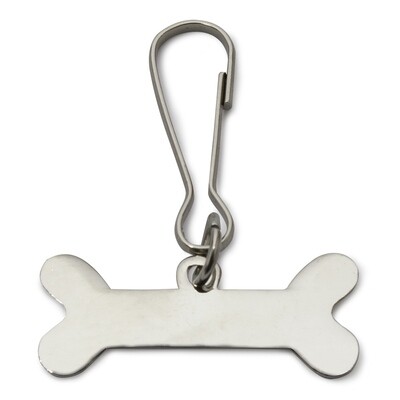 Chapa con forma de hueso - 3,5 x 1 cm