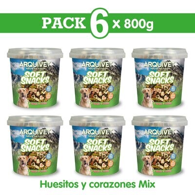 Pack  6 Huesitos y corazones mix 800 gr