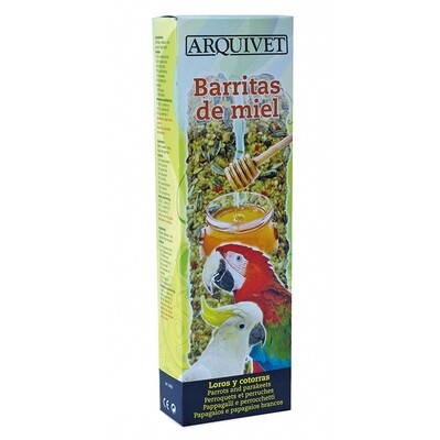 Barritas de miel para loros y cotorras - 150 g