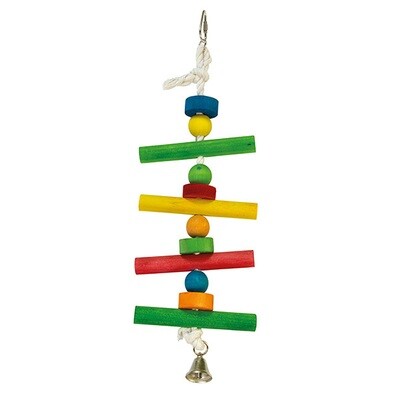 Maderas de colores, bolas y campana