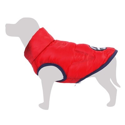 Chaleco acolchado reversible rojo-negro "Canada" - XS/20cm
