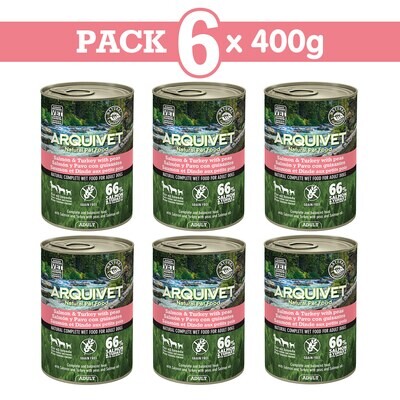 Pack 6 Salm�n y Pavo con guisantes 400gr