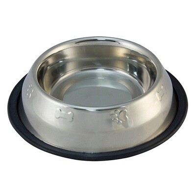 Comedero inoxidable antideslizante decorado - 900 ml / 25 cm