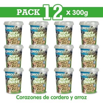 Pack 12 Corazones de cordero y arroz 300 gr