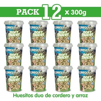 Pack 12 Huesitos duo cordero y arroz 300 gr