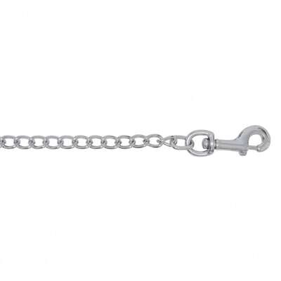 Ramal cromado con empu�adura en cuero 120x4 cm