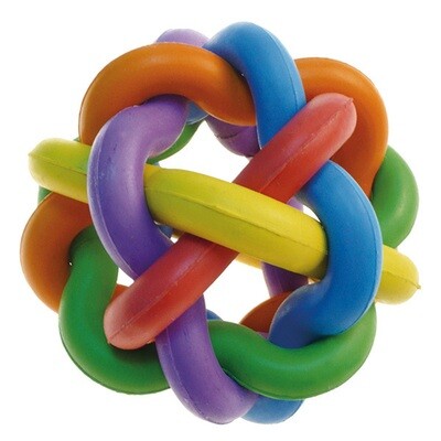 Pelota goma con nudos
