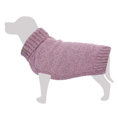 Jersey de punto trenzado rosa claro - M/30cm